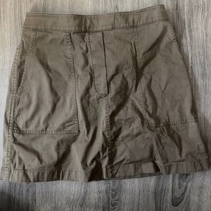 Olive brown cargo skirt